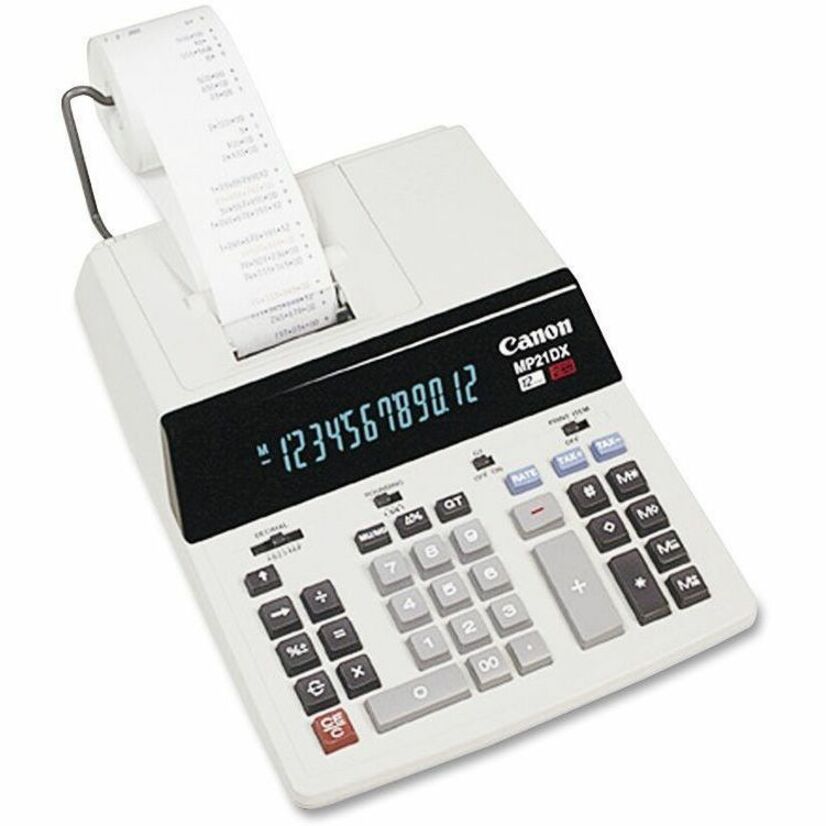 Heavy Duty, Paper Holder, Easy-to-read Display, Round Down, Round Off, Round Up, Sign Change, Item Count, 4-Key Memory, Decimal Point Selector Switch - AC Supply Powered - 3.7" Height x 9" Width x 12.2" Length - White - 1 Each