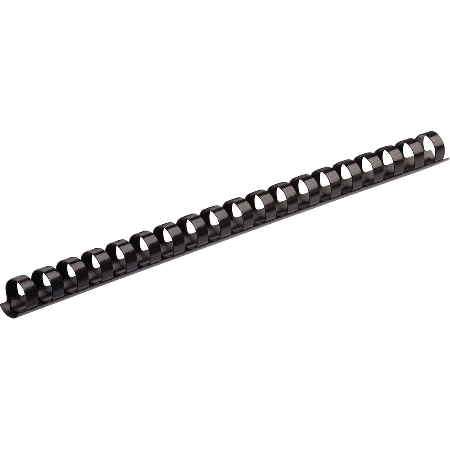 0.4" Height x 10.8" Width x 0.4" Depth - 0.37" Maximum Capacity - 55 x Sheet Capacity - For Letter 8 1/2" x 11" Sheet - 19 x Rings - Round - Black - Plastic - 1 Pack
