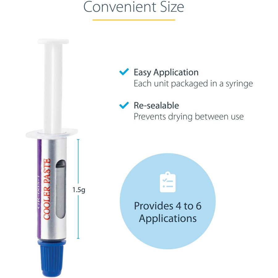 StarTech.com Metal Oxide Thermal CPU Paste Compound Tube (1.5g)