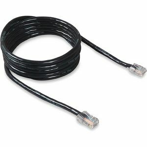 Belkin RJ45 Category 5e Patch Cable - 25 ft Category 5e Network Cable - First End: 1 x RJ-45 - Male - Second End: 1 x RJ-45 - Male - Patch Cable - Black - 1 Each