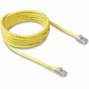 Belkin RJ45 Category 5e Patch Cable - 3 ft Category 5e Network Cable - First End: 1 x RJ-45 - Male - Second End: 1 x RJ-45 - Male - Patch Cable - Yellow - 1 Each