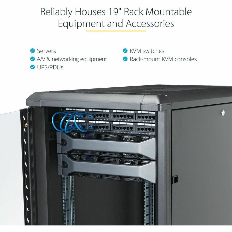 StarTech.com 22U 36in Knock-Down Server Rack Cabinet with Casters