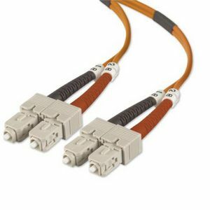 Belkin Fiber Optic Cable, Multimode Duplex, SC/SC, 50/125µm, OM2, 16.40 ft, Orange, 1 Each