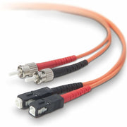 Belkin Fiber Optic Duplex Patch Cable - 6.56 ft Fiber Optic Network Cable - First End: 2 x ST - Male - Second End: 2 x SC Network - Male - Patch Cable - 62.5/125 &micro;m - Orange - 1 Each