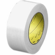 Scotch Premium-Grade Filament Tape, 2" x 60 yd, 6.6 mil Thickness, 3" Core, Clear, Glass Yarn Backing, Synthetic Rubber, Moisture/Abrasion/Curl/Stain Resistant, 1 Roll