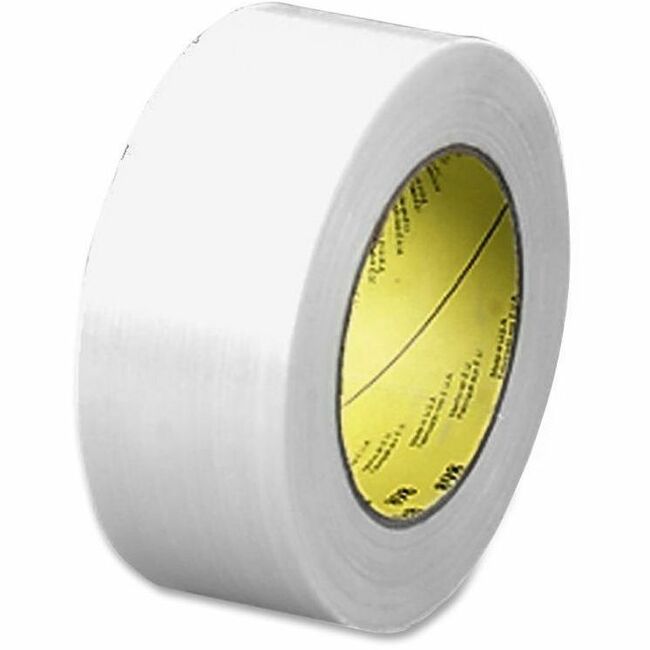 Scotch Premium-Grade Filament Tape, 2" x 60 yd, 6.6 mil Thickness, 3" Core, Clear, Glass Yarn Backing, Synthetic Rubber, Moisture/Abrasion/Curl/Stain Resistant, 1 Roll