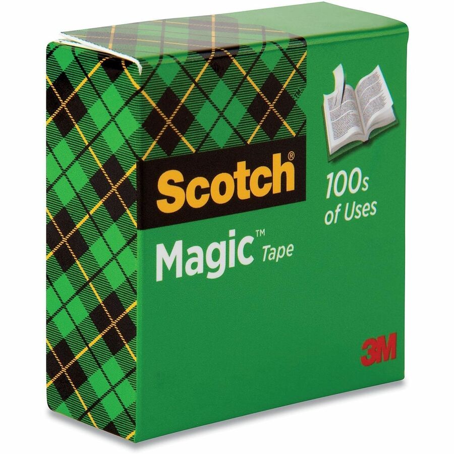 Scotch Invisible Magic Tape - 72 yd Length x 0.75" Width - 3" Core - Matte - Clear - Split Resistant, Tear Resistant - For Mending, Splicing - 1 / Roll