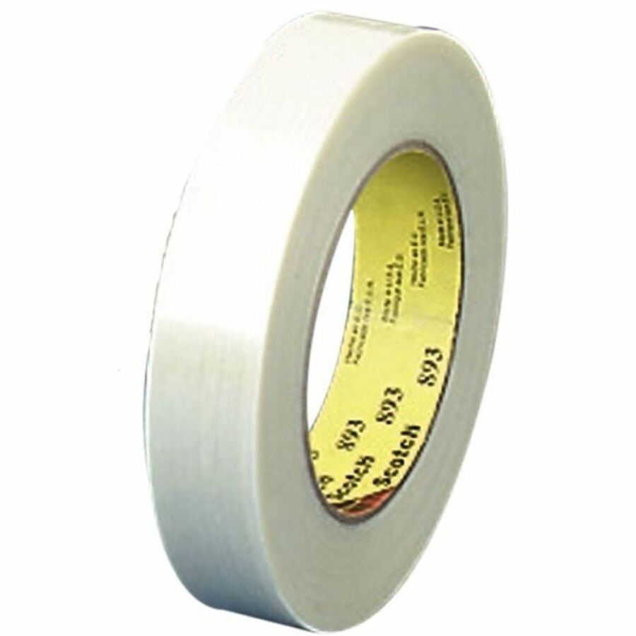 Scotch General-Purpose Filament Tape, 0.75" x 60 yd, 6 mil Thickness, 3" Core, Clear, Glass Yarn Backing, Synthetic Rubber, Tear/Split/Curl/Moisture/Scuff Resistant, 1 Roll