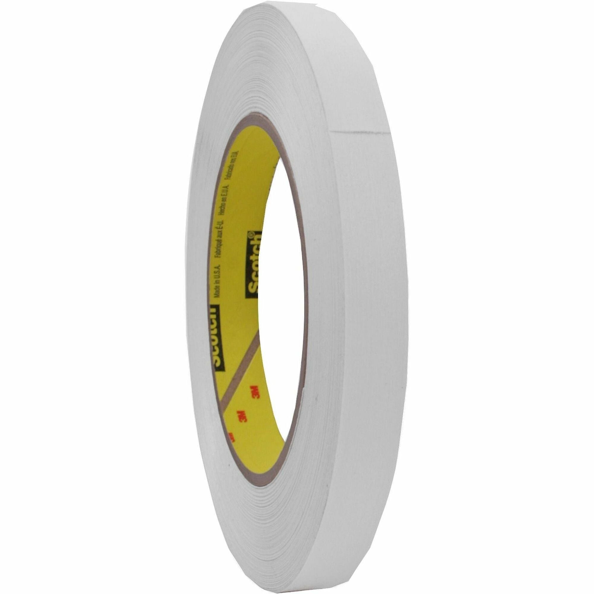 Scotch Flatback Write-On Paper Tape - 20 yd Length x 0.50" Width - 3" Core - White - 6.70 mil - Rubber Backing - For Shelf Labeling - 1 Roll