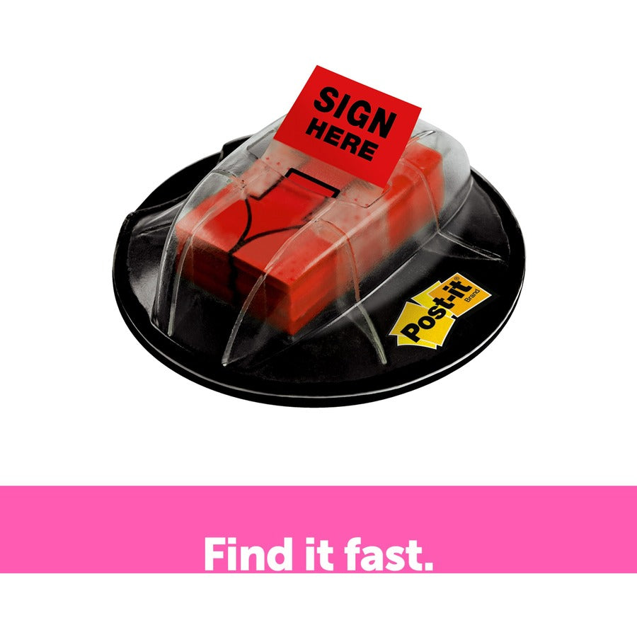 Post-it&reg; Message Flags - 1" x 1.75" Flag - 200 Flag Capacity - Red