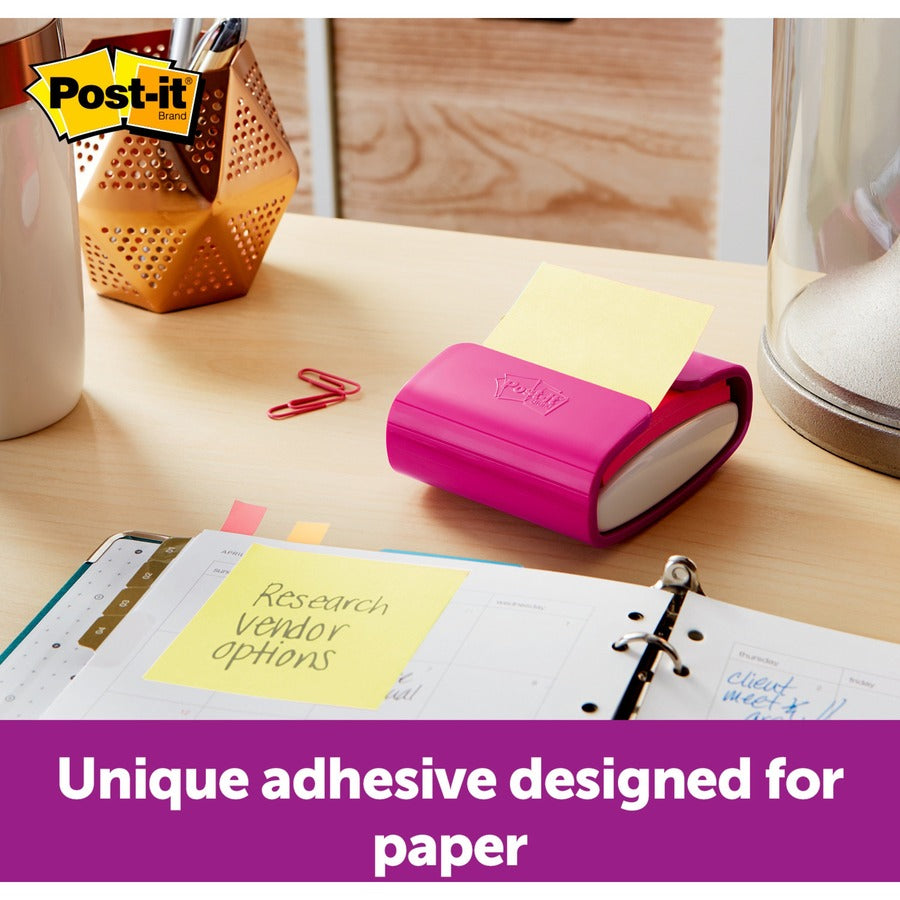 1080 - 3" Flag/Note Width x 3" Flag/Note Length - Square - 90 Sheets per Pad - Unruled - Canary Yellow - Paper - Self-adhesive, Repositionable - 1 Pack