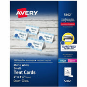 97 Brightness - 2" x 3 1/2" - 65 lb Basis Weight - 176 g/m² Grammage - Matte - Perforated, Heavyweight, Foldable, Rounded Corner, Jam-free, Smudge-free, Smooth Edge, Printable, Print-to-the-edge, Double-sided - White - 40 Sheets - 1 Box