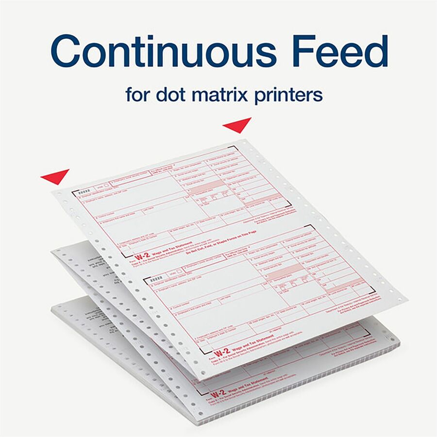 TOPS Carbonless Standard W-2 Tax Forms - 6 Part - Carbonless Copy - 5.50" x 8.50" Sheet Size - White Sheet(s) - 24 / Pack