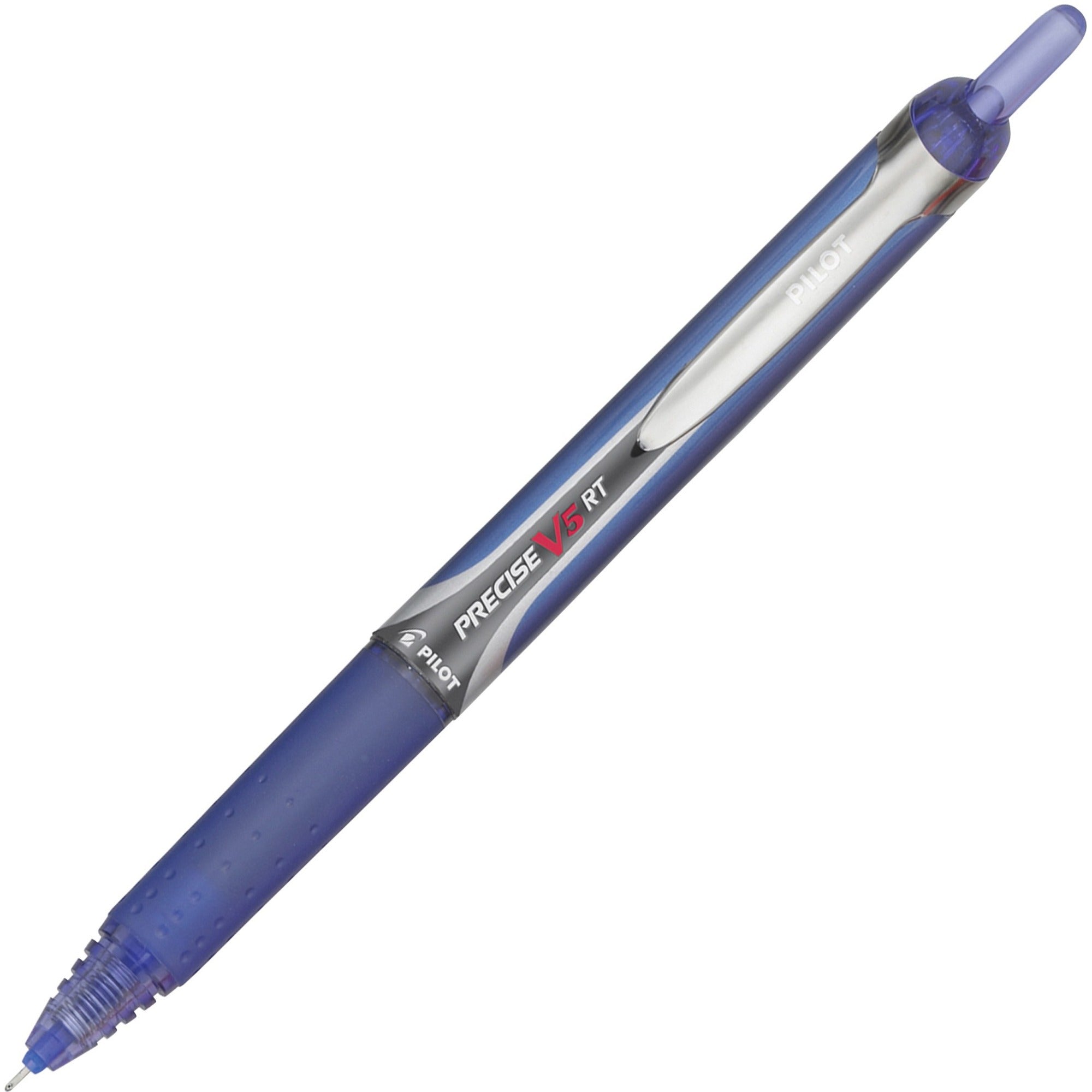 Pilot Extra-Fine Premium Retractable Rolling Ball Pens - 0.5 mm Extra Fine Needle Pen Point - Refillable - Retractable - Blue Ink - Water Based - Blue Barrel - Writing - 1 Dozen