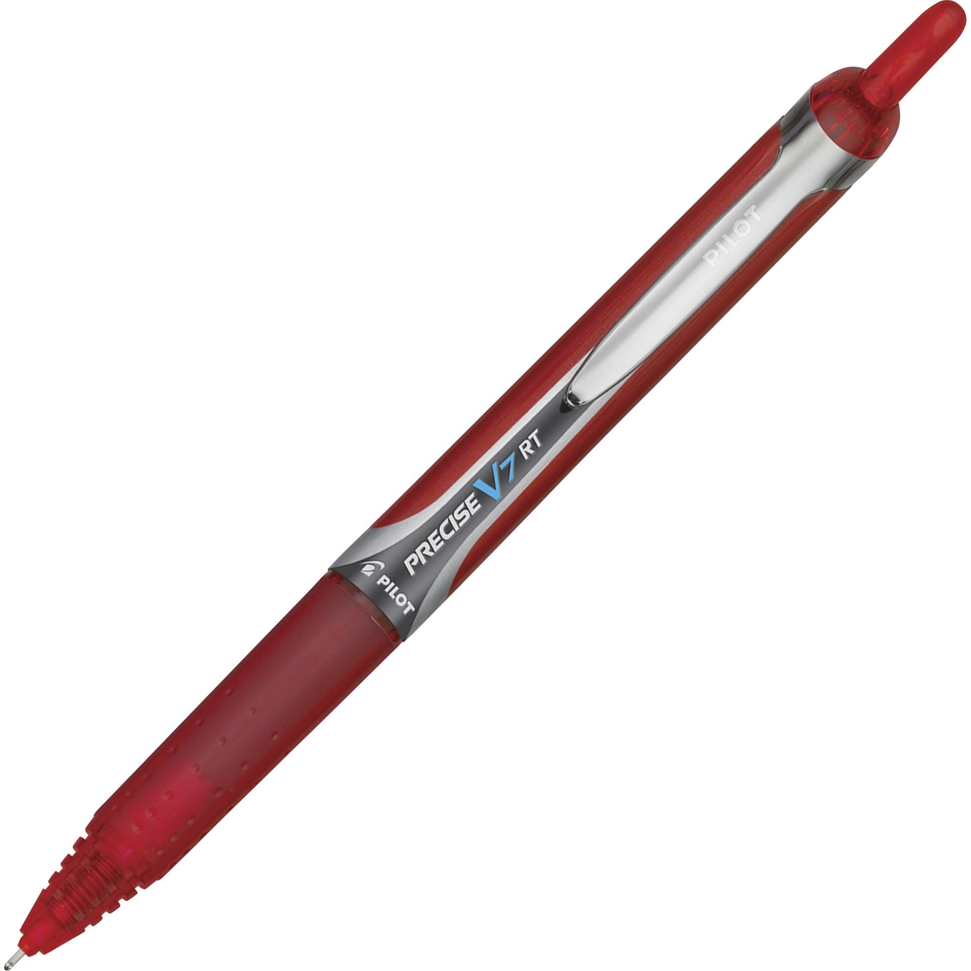 Pilot RT Fine Premium Retractable Rolling Ball Pens - 0.7 mm Fine Pen Point - Refillable - Retractable - Red Ink - Water Based - Red Barrel - Writing - 1 Dozen