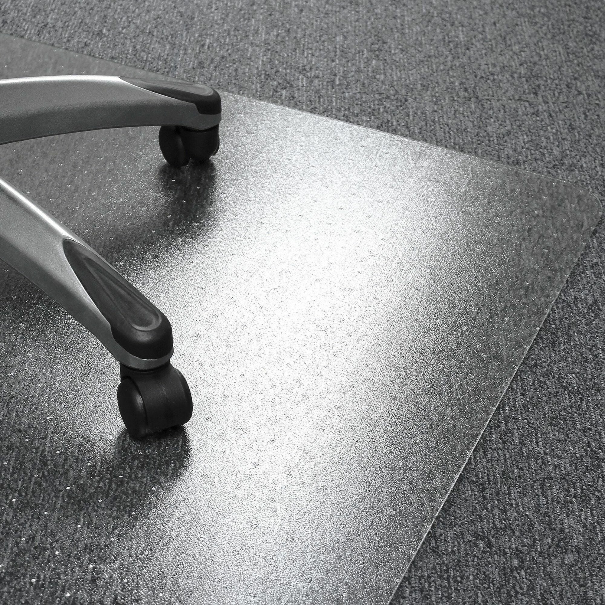 Home, Office, Carpeted Floor, Floor, Carpet - 47" Length x 35" Width x 0.085" Depth x 0.090" Thickness - Rectangular - Polycarbonate - Clear - 1 Each - TAA Compliant