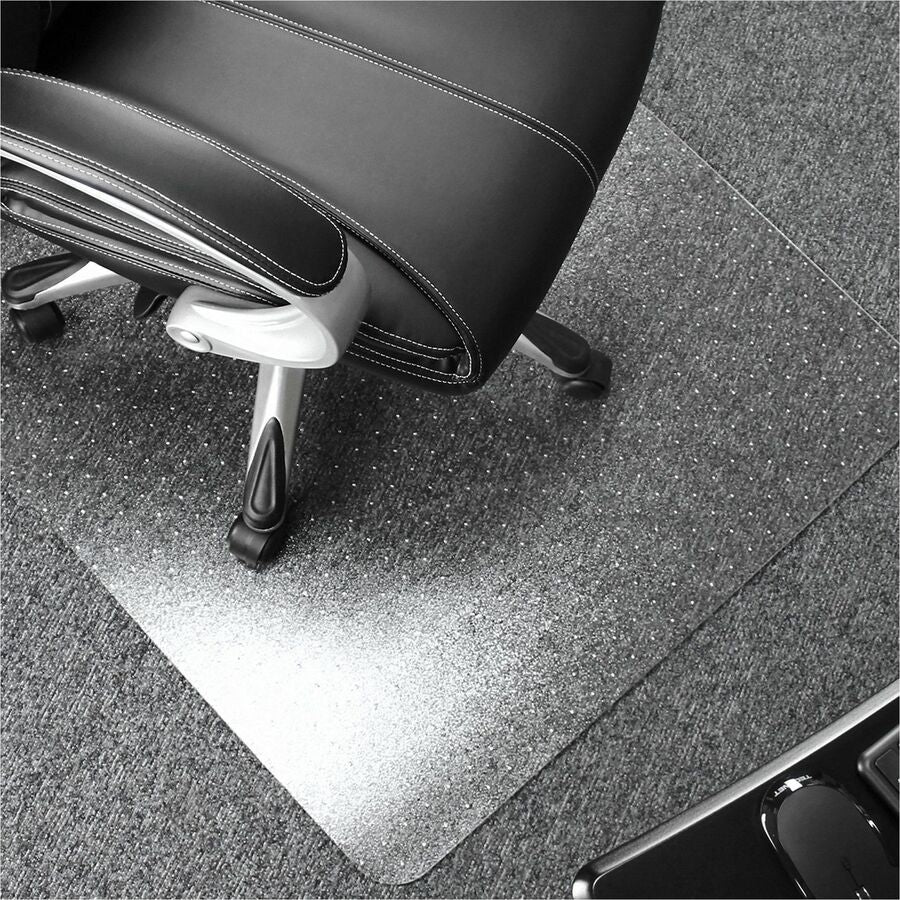 Home, Office, Carpeted Floor, Floor, Carpet - 47" Length x 35" Width x 0.085" Depth x 0.090" Thickness - Rectangular - Polycarbonate - Clear - 1 Each - TAA Compliant