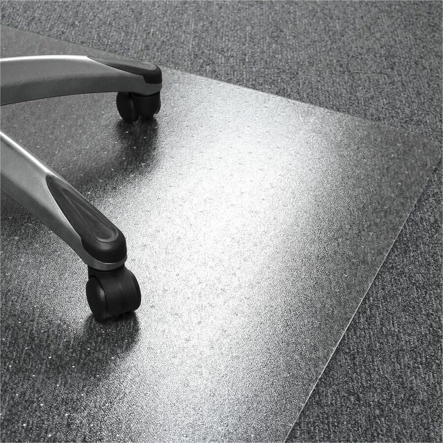 Home, Office, Carpeted Floor, Floor, Carpet - 53" Length x 48" Width x 0.085" Depth x 0.085" Thickness - Rectangular - Polycarbonate - Clear - 1 Each - TAA Compliant