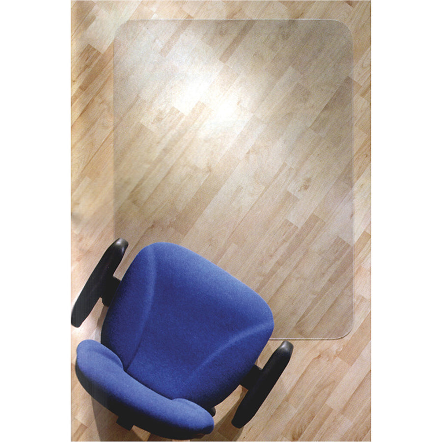 Home, Office, Hardwood Floor, Floor, Hard Floor - 60" Length x 48" Width x 0.075" Depth x 0.075" Thickness - Rectangular - Polycarbonate - Clear - 1 Each - TAA Compliant