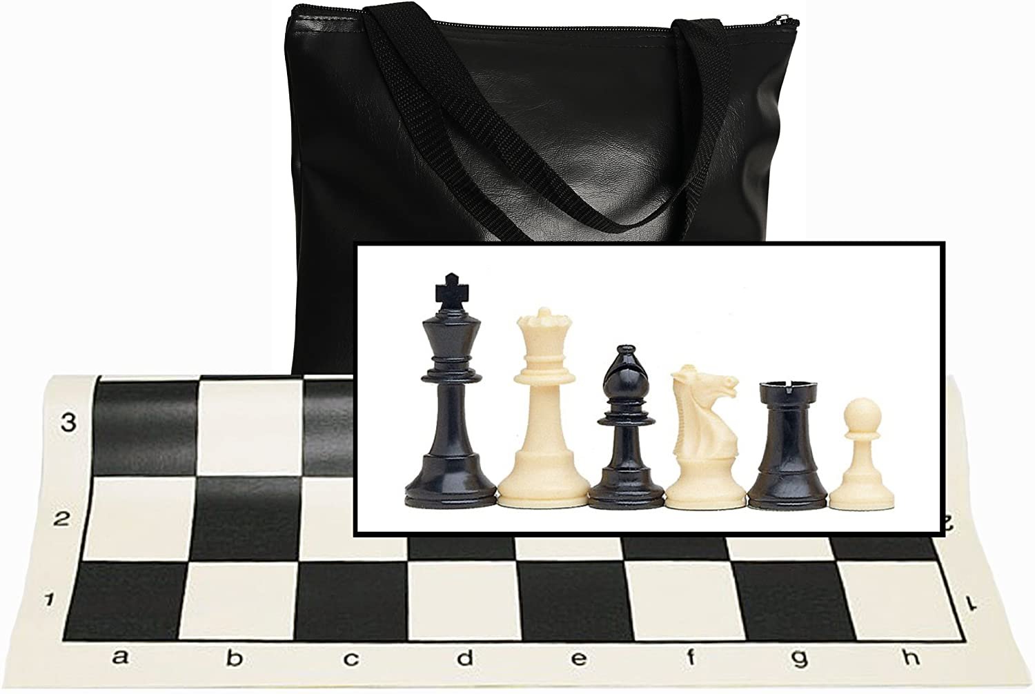 Travel  Sets - Magnetic,  Pegged  &  Roll  Up Roll-Up Black Vinyl Board (05-2422); Black Vinyl Bag; Solid Plastic (04-1237)