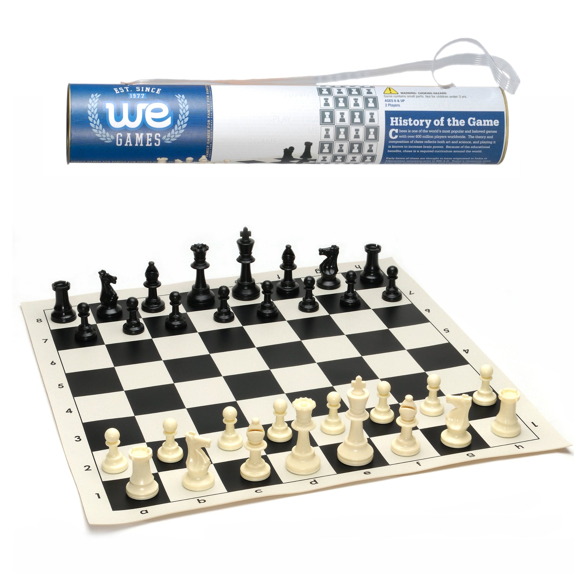 Travel Chess Set for Adults and Beginners, 17 in. Roll-Up Board