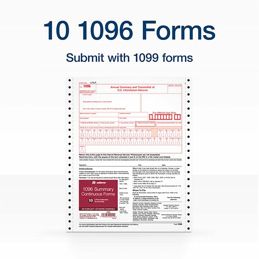 2 Part - Carbonless Copy - 8.50" x 11" Sheet Size - White - White Sheet(s) - 10 / Pack