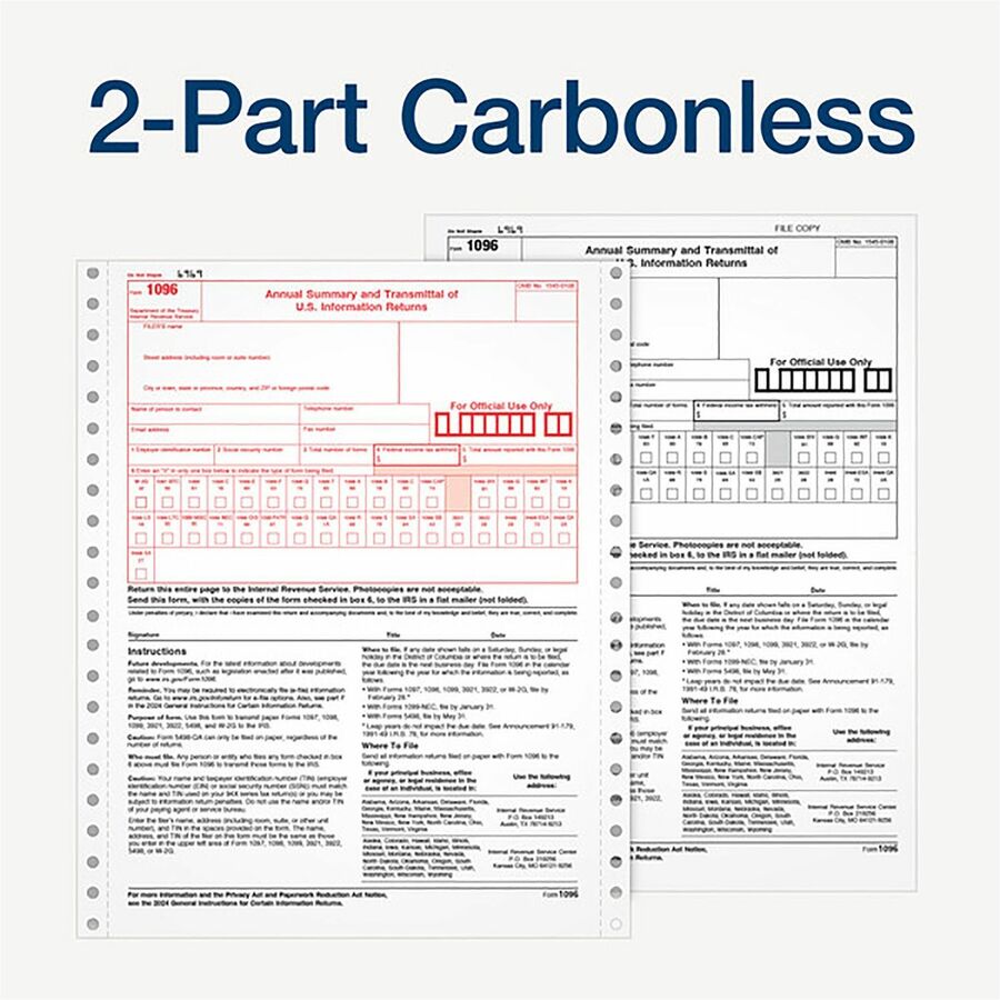 2 Part - Carbonless Copy - 8.50" x 11" Sheet Size - White - White Sheet(s) - 10 / Pack