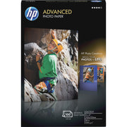 HP Advanced Glossy Photo Paper - 4" x 6" - 66 lb Basis Weight - Glossy - Quick Drying, Smudge Resistant, Durable - Glossy - 1 Pack