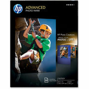 HP Advanced Glossy Photo Paper - Letter - 8 1/2" x 11" - 66 lb Basis Weight - Glossy - Water Resistant, Smear Resistant, Smudge Resistant, Quick Drying - White - 1 Pack