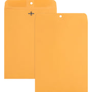 Nature Saver Recycled Clasp Envelopes - Clasp - #90 - 9" Width x 12" Length - 28 lb - Clasp - Yellow - Kraft - 100 / Box