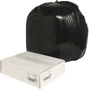 Nature Saver Black Low-density Recycled Can Liners - Large Size - 45 gal Capacity - 46" Length x 40" Width x 1.25 mil (32 Micron) Thickness - Low Density - Black - Plastic - Cleaning Supplies - Recycled - 1 Carton