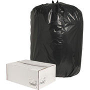 Nature Saver Black Low-density Recycled Can Liners - Extra Large Size - 60 gal Capacity - 58" Length x 38" Width x 1.65 mil (42 Micron) Thickness - Low Density - Black - Plastic - Cleaning Supplies - Recycled - 1 Carton