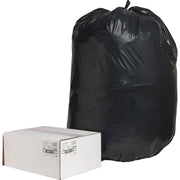 Nature Saver Black Low-density Recycled Can Liners - Extra Large Size - 60 gal Capacity - 58" Length x 38" Width x 2 mil (51 Micron) Thickness - Low Density - Black - Plastic - Cleaning Supplies - Recycled - 1 Carton