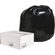 Nature Saver Black Low-density Recycled Can Liners - Extra Large Size - 56 gal Capacity - 48" Length x 43" Width x 1.65 mil (42 Micron) Thickness - Low Density - Black - Plastic - Cleaning Supplies - Recycled - 1 Carton