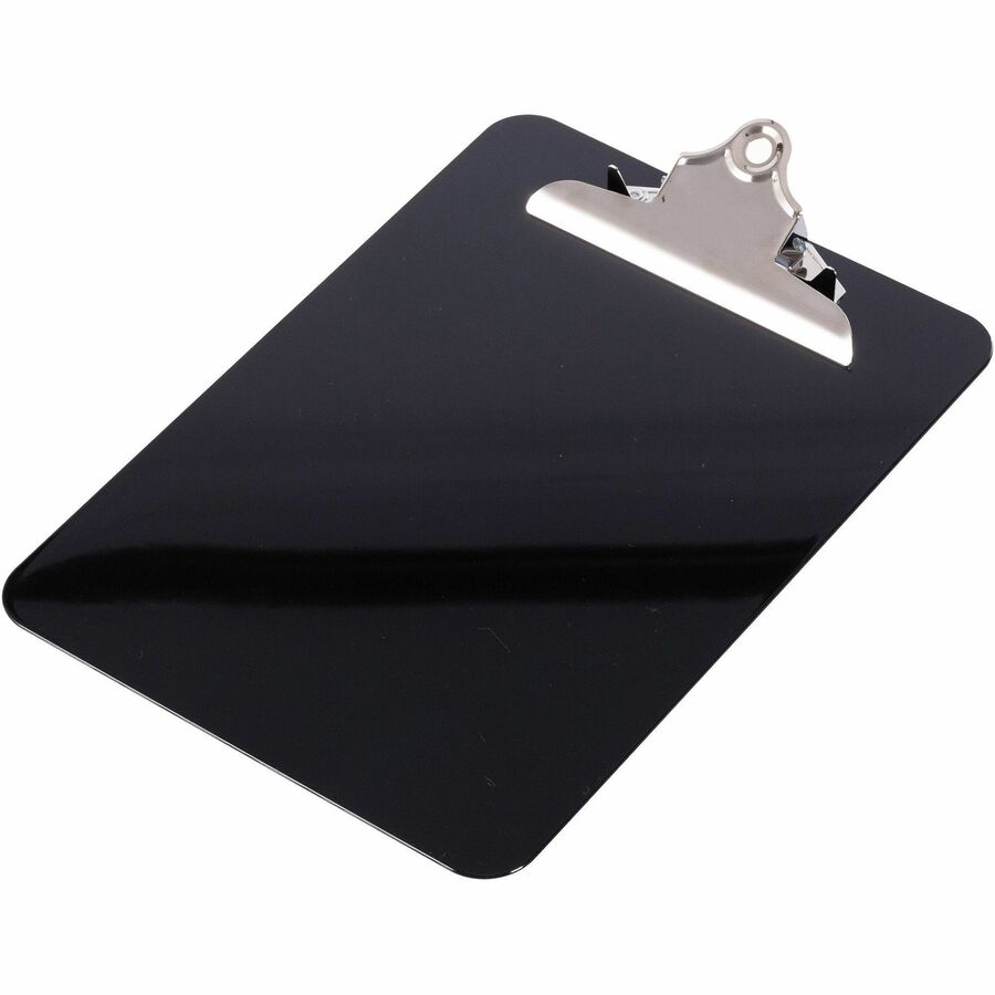 Nature Saver Recycled Plastic Clipboards - 1" Clip Capacity - 8 1/2" x 12" Sheet Size - Heavy Duty - Plastic - Black - 1 Each