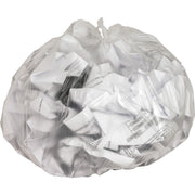 Genuine Joe High-Density Can Liners - Small Size - 10 gal Capacity - 24" Length x 24" Width x 0.31 mil (8 Micron) Thickness - High Density - Clear - Resin - Office Waste, Industrial Trash - 50/Roll - 20 / Carton