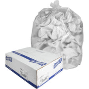 Genuine Joe High-density Can Liners - Large Size - 45 gal Capacity - 48" Length x 40" Width x 0.63 mil (16 Micron) Thickness - High Density - Clear - Resin - Office Waste, Industrial Trash - 25/Roll - 10 / Carton