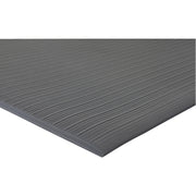 Genuine Joe Air Step Anti-Fatigue Mat - Warehouse, Indoor - 60 ft Length x 36" Width x 0.375" Thickness - Vinyl, Vinyl Foam - Black - 1 Each