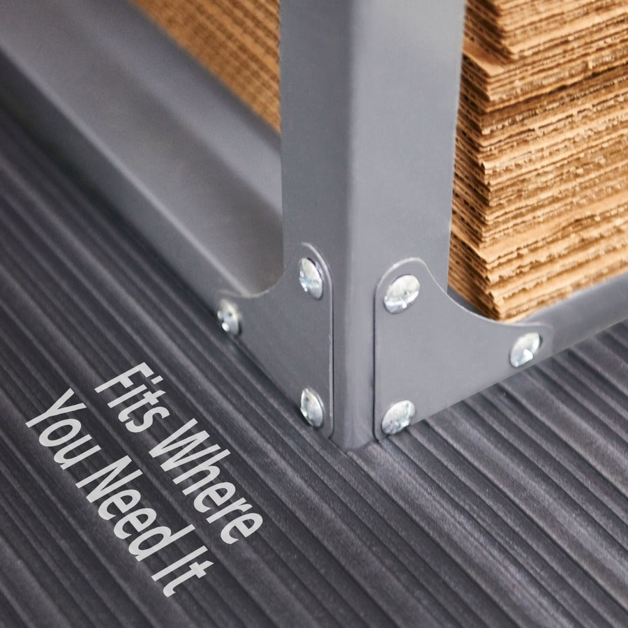 Genuine Joe Air Step Anti-Fatigue Mat - Warehouse - 60" Length x 36" Width x 0.375" Thickness - Vinyl, Vinyl Foam - Black - 1 Each