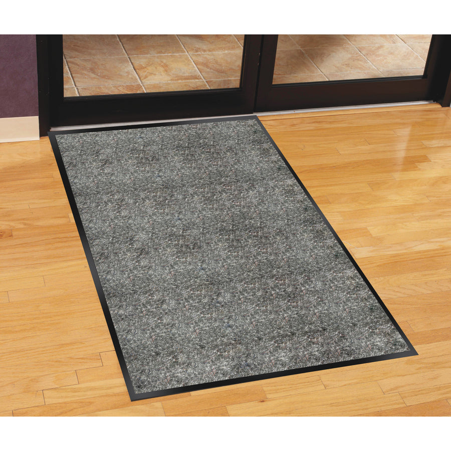 Genuine Joe Silver Series Indoor Walk-Off Mats - Warehouse, Indoor - 60" Length x 36" Width - Vinyl - Salt Pepper - 1 Each