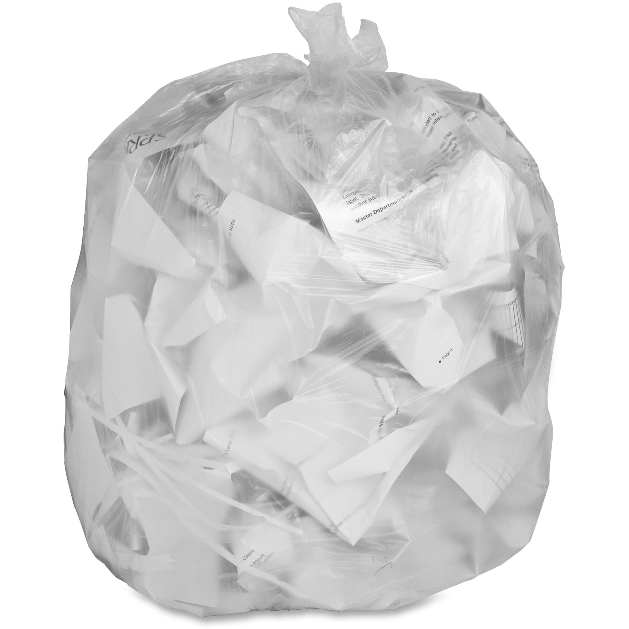 Genuine Joe Economy High-Density Can Liners - Extra Large Size - 56 gal Capacity - 46" Length x 43" Width x 0.55 mil (14 Micron) Thickness - High Density - Translucent - Resin - Office Waste - 200 / Carton