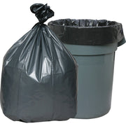 Genuine Joe Maximum Strength Trash Can Liner - Large Size - 45 gal Capacity - 46" Length x 39" Width x 1.55 mil (39 Micron) Thickness - Low Density - Black - Recycled - 50 / Carton