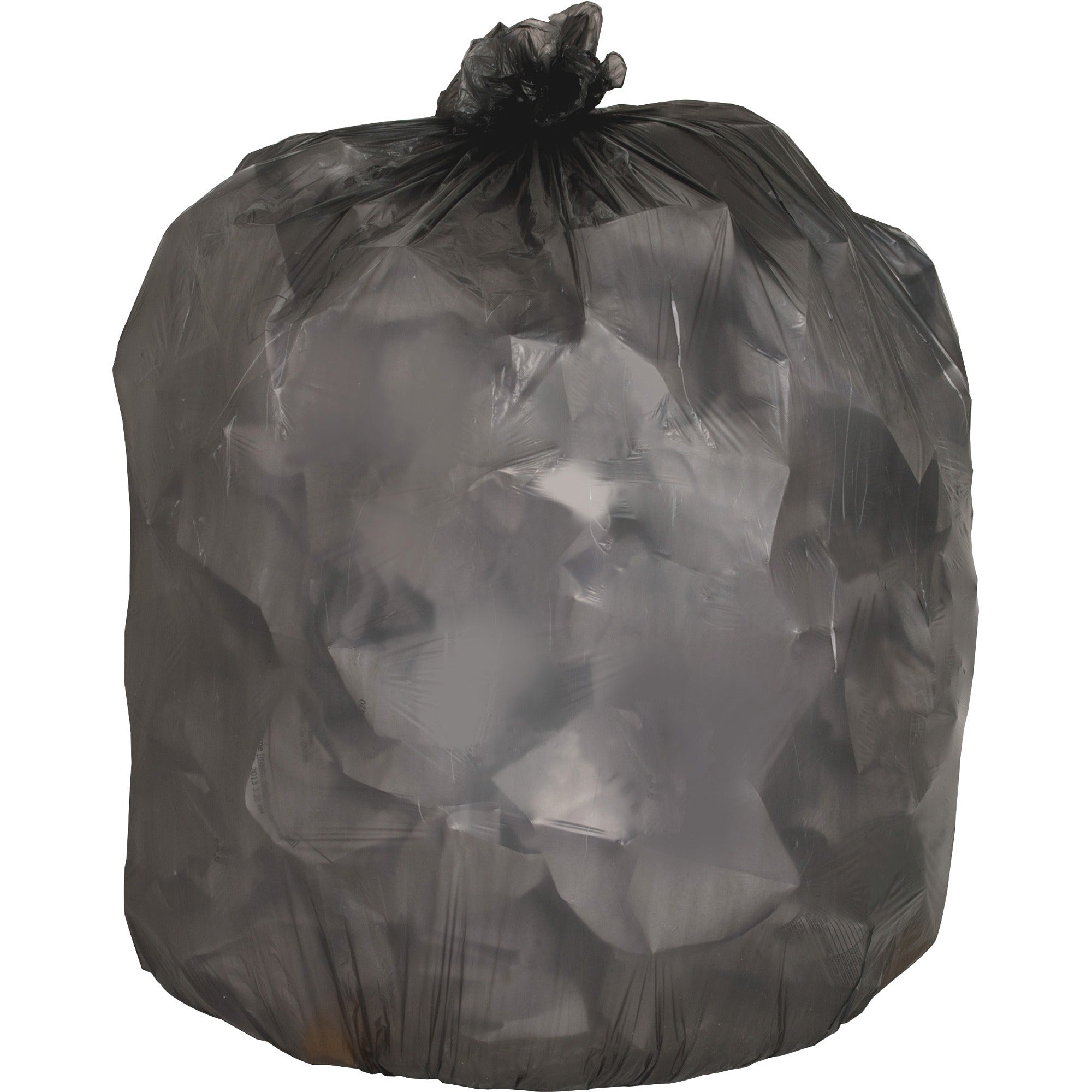 Genuine Joe Economy Linear Low-Density Can Liners - 33 gal Capacity - 39" Length x 33" Width x 0.45 mil (11 Micron) Thickness - Low Density - Black - 250 / Carton