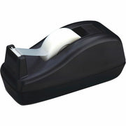 Holds Total 1 Tape(s) - 1" Core - Refillable - Non-skid Base - Plastic - Black - 1 Each