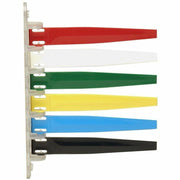 IMC-DIP Exam Room Status Signal Flags - 10.1" Length x 7.3" Width - Plastic - Red, White, Green, Yellow, Blue, Black - 6/Set