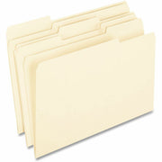 Pendaflex 1/3 Tab Cut Legal Recycled Top Tab File Folder - 8 1/2" x 14" - 1/2" Expansion - Top Tab Location - Assorted Tab Position - 11 pt. - Manila - Manila - 100% Recycled - 100 / Box