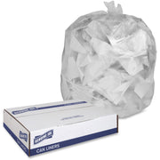 Genuine Joe Economy High-Density Can Liners - Small Size - 10 gal Capacity - 24" Length x 24" Width x 0.24 mil (6 Micron) Thickness - High Density - Translucent - Resin - Breakroom, Restroom, Office Waste, Can - 1000 / Carton