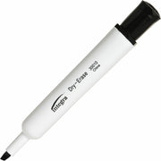 Integra Chisel Point Dry-erase Markers - Chisel, Bold Marker Point - Black Ink - Fiber Tip - Writing - 1 Dozen