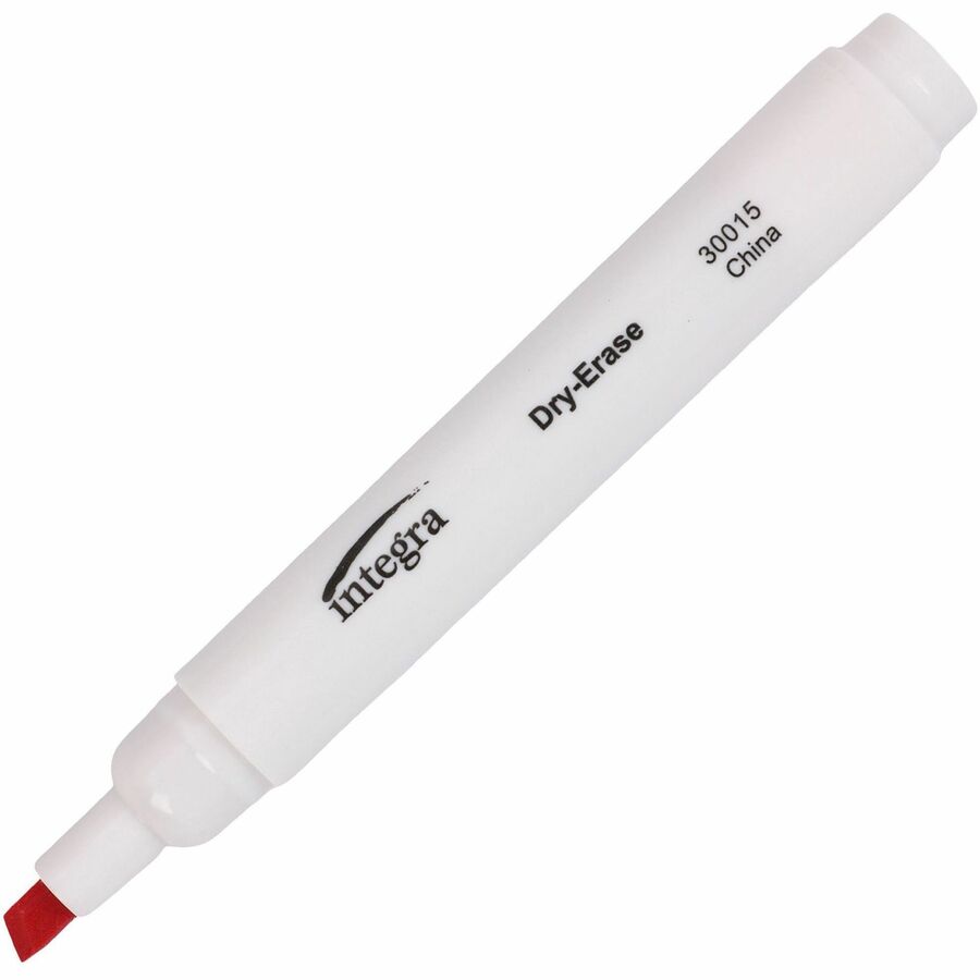 Integra Chisel Point Dry-erase Markers, Assorted Ink, Chisel Tip, 1 Set