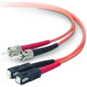 Belkin Multimode Duplex Fiber Patch Cable, ST-SC - 32.81 ft Fiber Optic Network Cable for Network Device - First End: 2 x ST/PC Network - Male - Second End: 2 x SC/PC Network - Male - Patch Cable - Duplex - 62.5/125 &micro;m - Orange - 1 Each